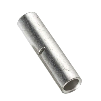 A galvanized steel cylindrical sleeve with a single side slot, isolated on a white background.