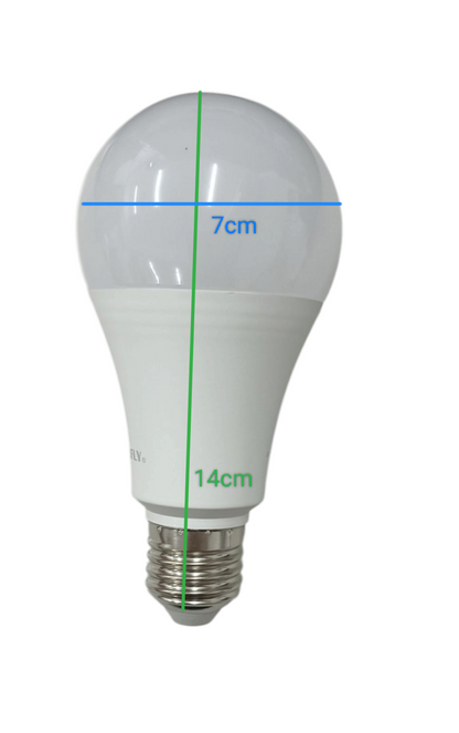 Butterfly 15W LED Bulb E27 220-240V Daylight with standard screw base and frosted cover