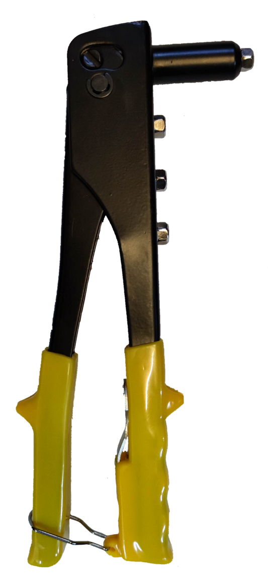Black and yellow Butterfly Hand Riveter tool with ergonomic handles for durable riveting tasks