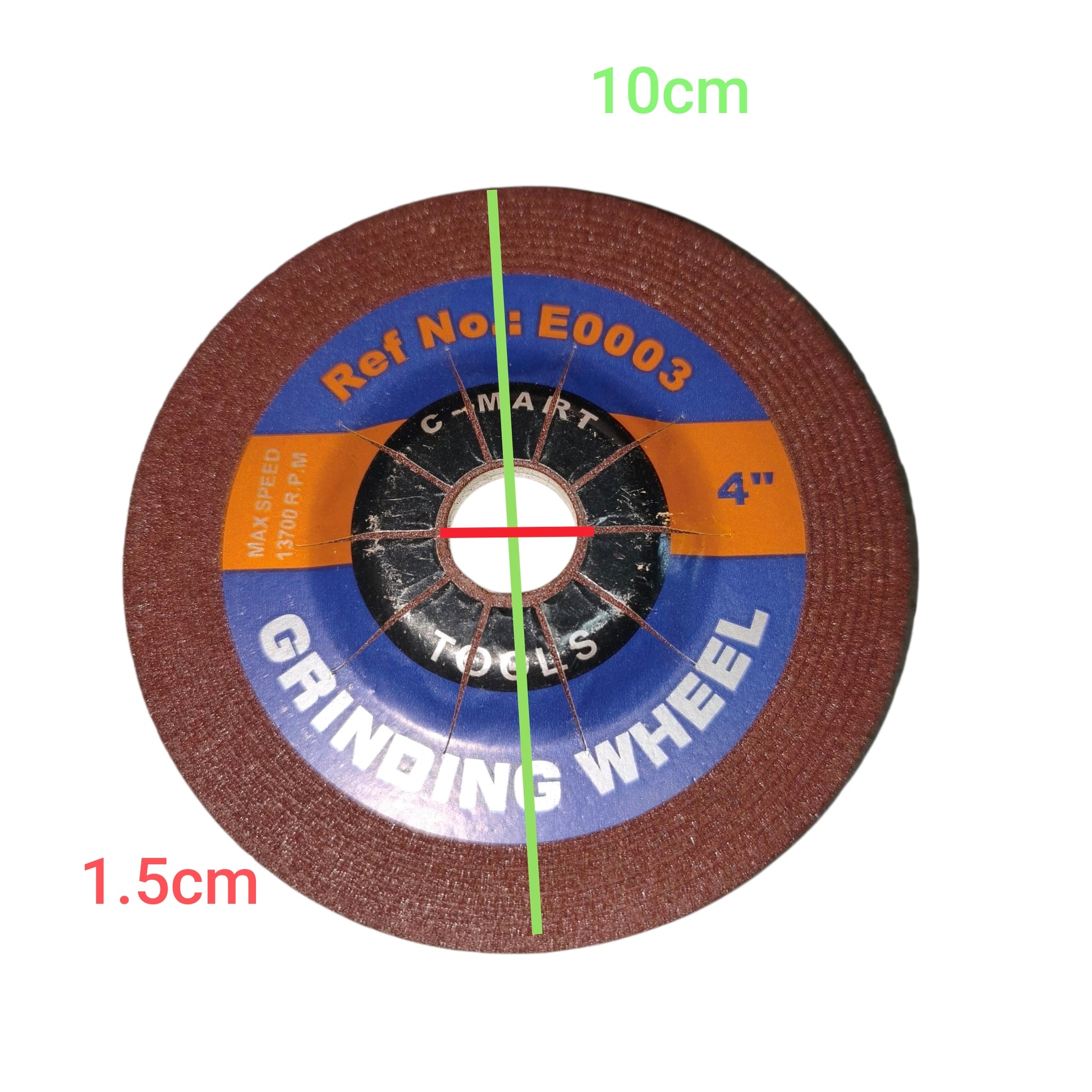 C-Mart 4 Inches Grinding Wheel 10cm E0003 Electx Electrical Supply