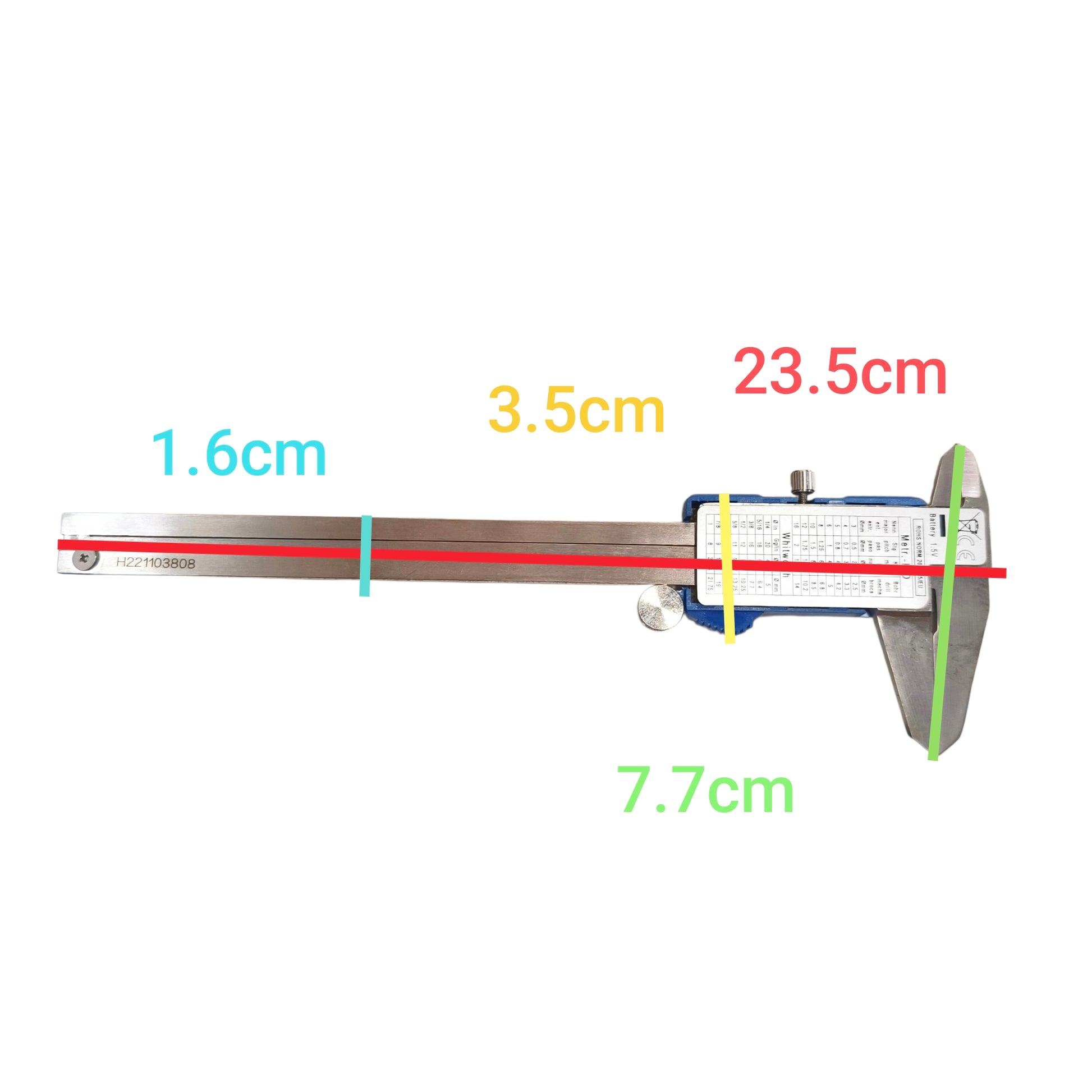 C-Mart Electronic Digital Caliper 6 Digits 0-150mm Stainless Steel Harden D0022-06 Electx Electrical Supply