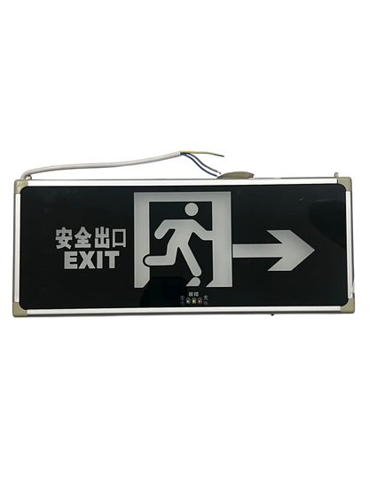 Exit Sign Right Arrow with Running Man LED Green Glass Double Face 3W 220V CA-BLZD-2lR0E I (N)DF