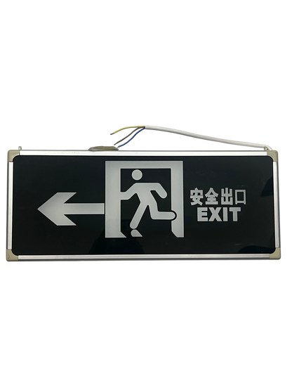 Exit Sign Right Arrow with Running Man LED Green Glass Double Face 3W 220V CA-BLZD-2lR0E I (N)DF