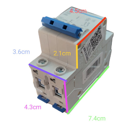CHINT 40A 2Pole Miniature Circuit Breaker 4.5 KAIC 220V DIN Rail Type MCB - EB2PC404.5KA Electx Electrical Supply