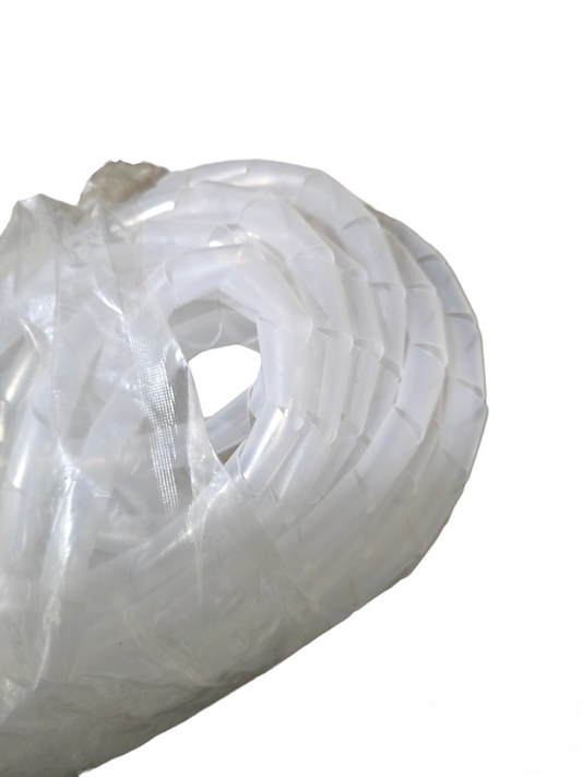 Clear cable management spiral wrap rolled up with cable wrap 10 meters length for organizing cords
