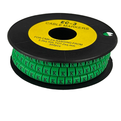 Cable (K) Marker 5.0mm to 7.2mm EC-3G 350pcs Green