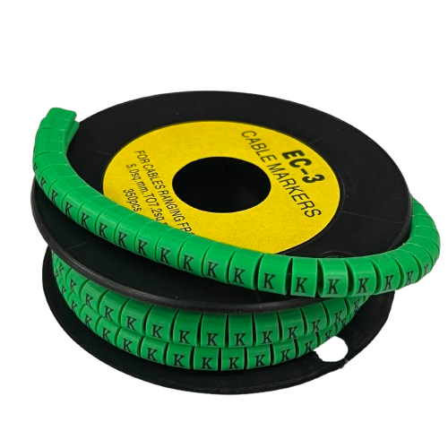 Cable (K) Marker 5.0mm to 7.2mm EC-3G 350pcs Green