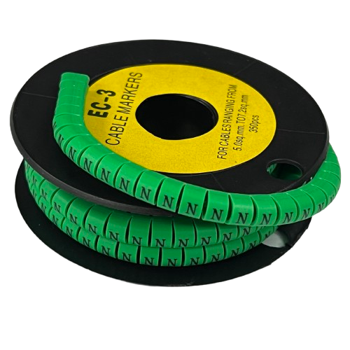 Cable (N) Marker 5.0mm to 7.2mm EC-3G 350pcs Green