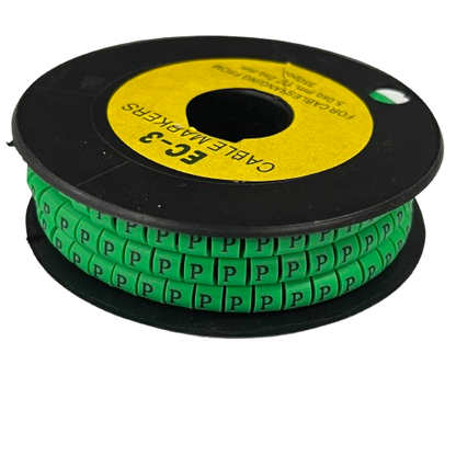 Cable (P) Marker 5.0mm to 7.2mm EC-3G 350pcs Green