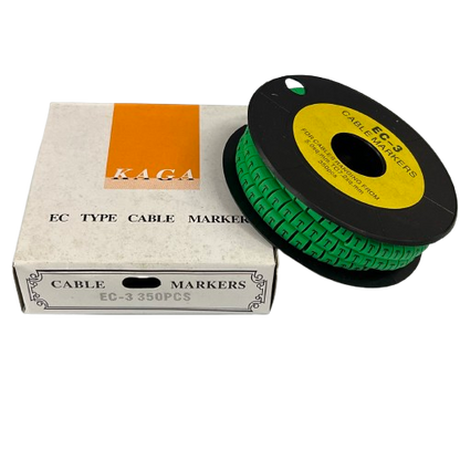 Cable (T) Marker 5.0mm to 7.2mm EC-3G 350pcs Green