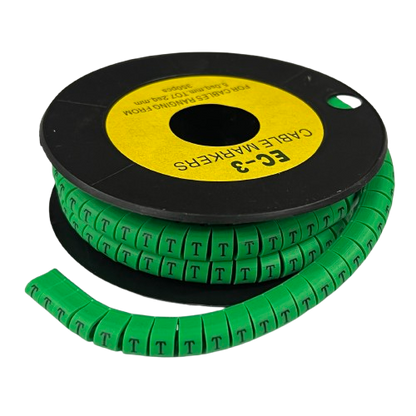 Cable (T) Marker 5.0mm to 7.2mm EC-3G 350pcs Green