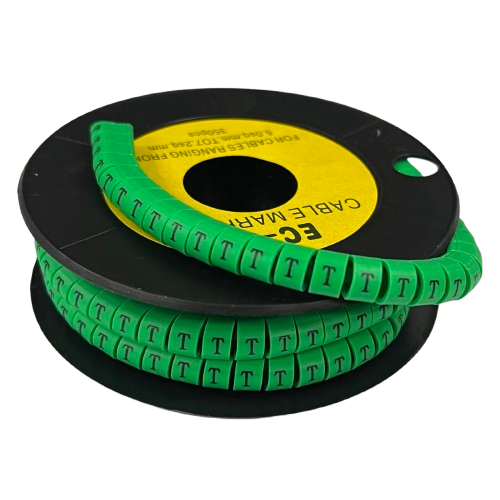 Cable (T) Marker 5.0mm to 7.2mm EC-3G 350pcs Green