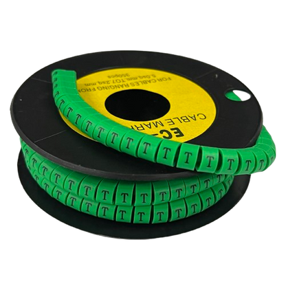 Cable (T) Marker 5.0mm to 7.2mm EC-3G 350pcs Green