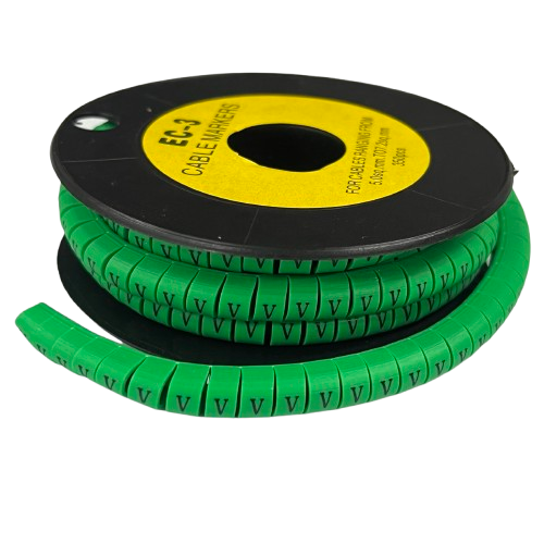 Cable (V) Marker 5.0mm to 7.2mm EC-3G 350pcs Green
