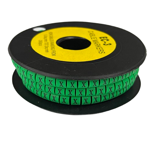 Cable (X) Marker 5.0mm to 7.2mm EC-3G 350pcs Green