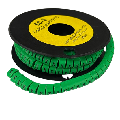 Cable (X) Marker 5.0mm to 7.2mm EC-3G 350pcs Green