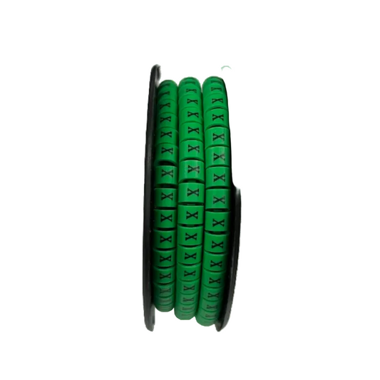 Cable (X) Marker 5.0mm to 7.2mm EC-3G 350pcs Green  Wire Tagging