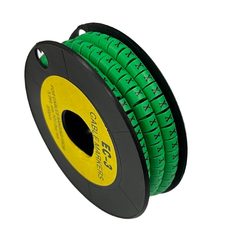 Cable (X) Marker 5.0mm to 7.2mm EC-3G 350pcs Green