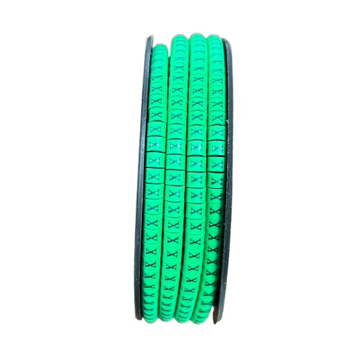 Cable (X) Marker EC-1 Green 2.6mm to 4.2mm 1000pcs 1 Roll  EC-1G(X)