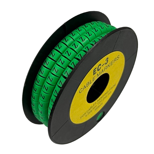 Cable (Z) Marker 5.0mm to 7.2mm EC-3G 350pcs Green