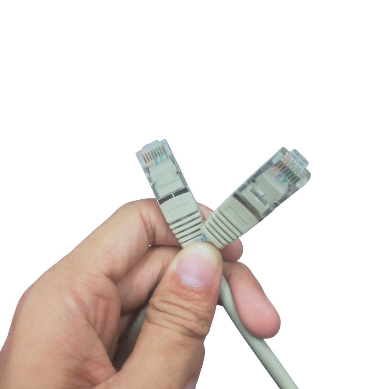 China Cat 6a UTP Patch Cord Cable 4 Pairs Gray 0.5 Meter