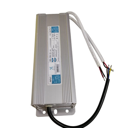 Electrical power supply unit with cables on a white background