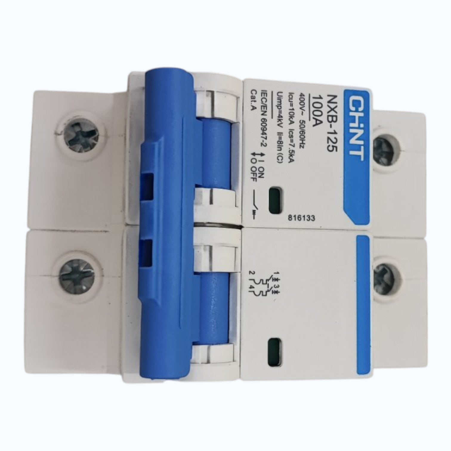 Chint 100A 2Pole Single Phase 10 KAIC 220V Miniature Circuit Breaker (DIN Rail Type) (MCB) NXB-125 100A 2P