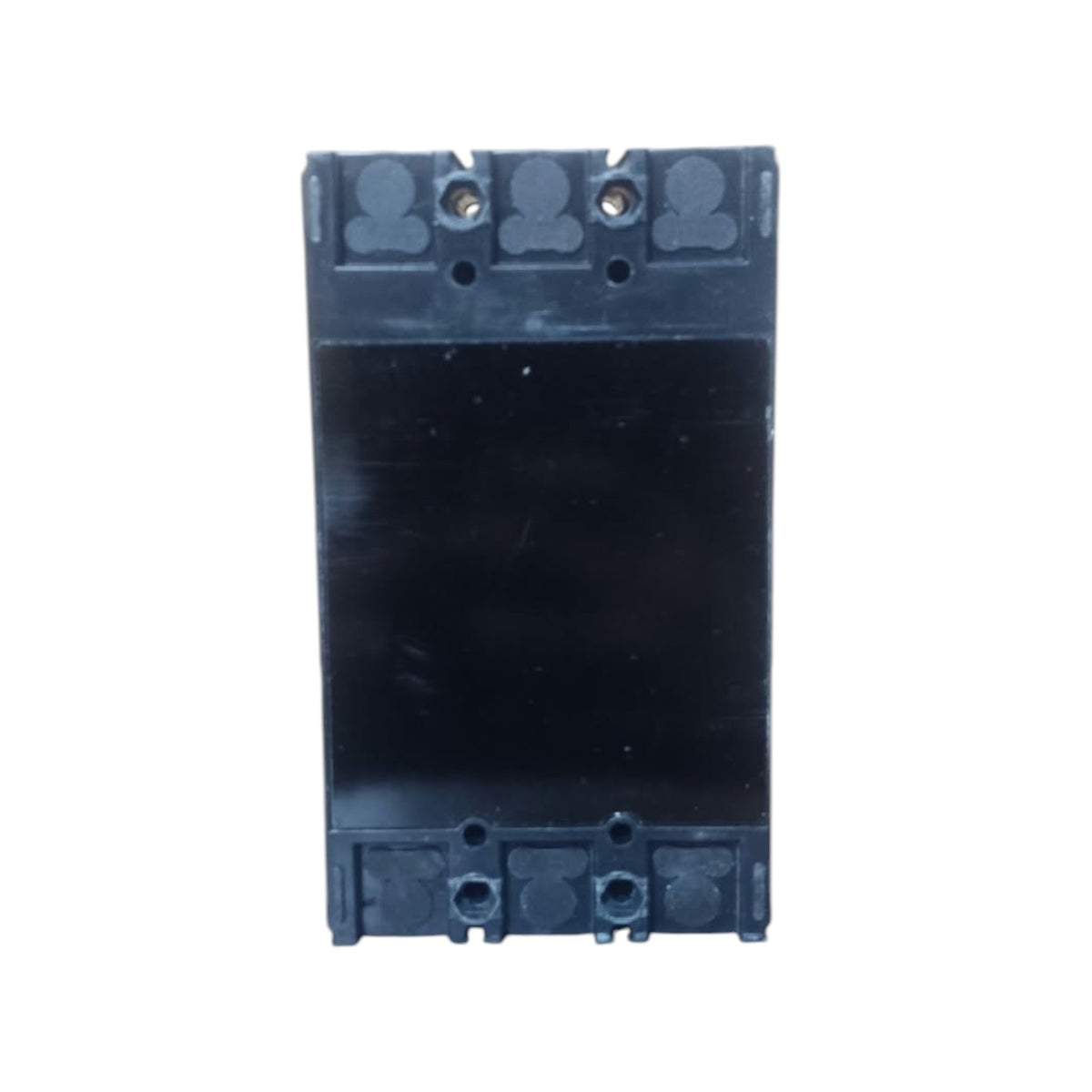 A black plastic electrical contactor or relay component shown from the front against a plain white background.