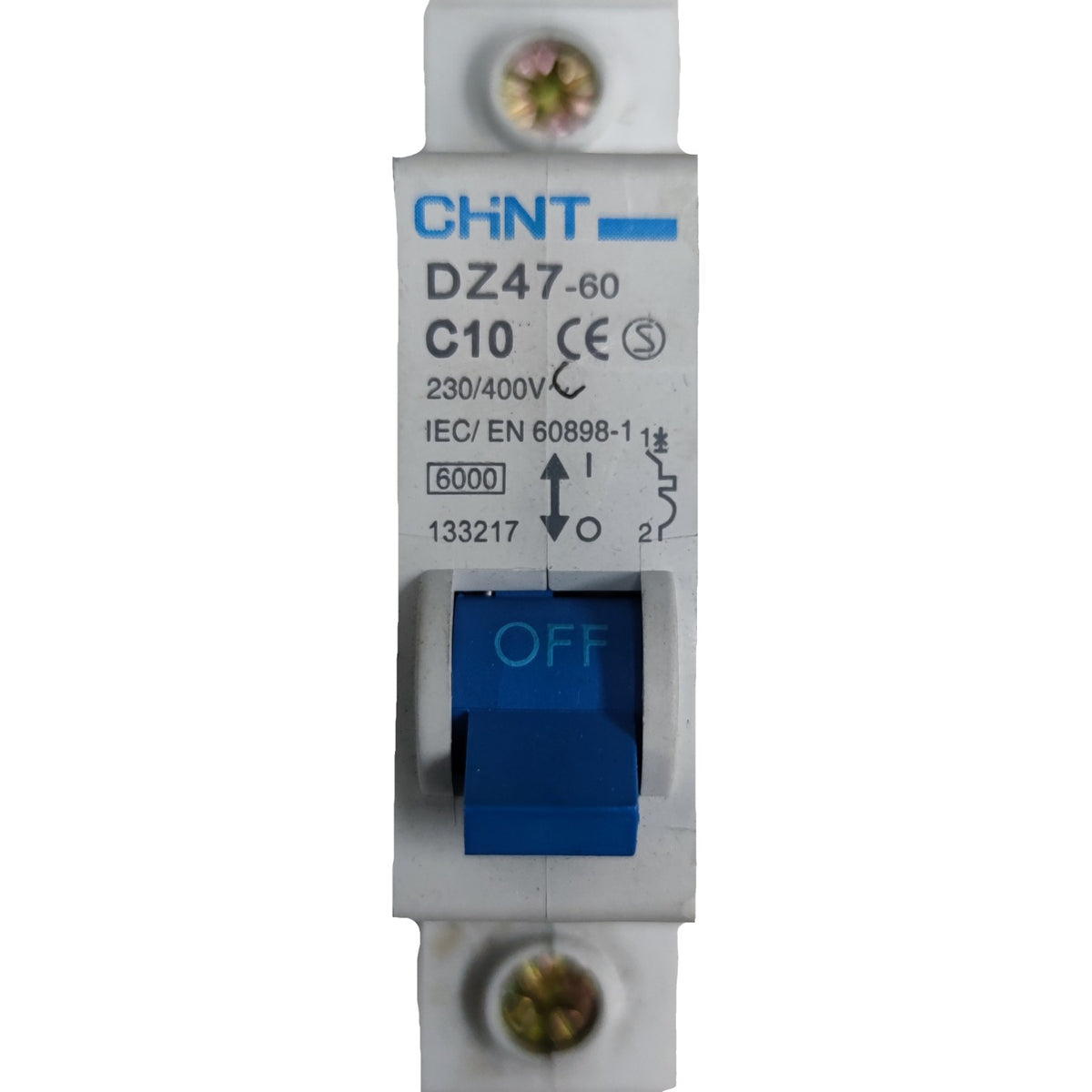 Electrical断路器 with CHINT branding on a white background