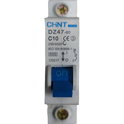 Electrical断路器 with CHINT branding on a white background