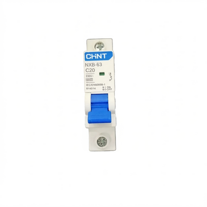 Circuit breaker with CHNT branding on a white background