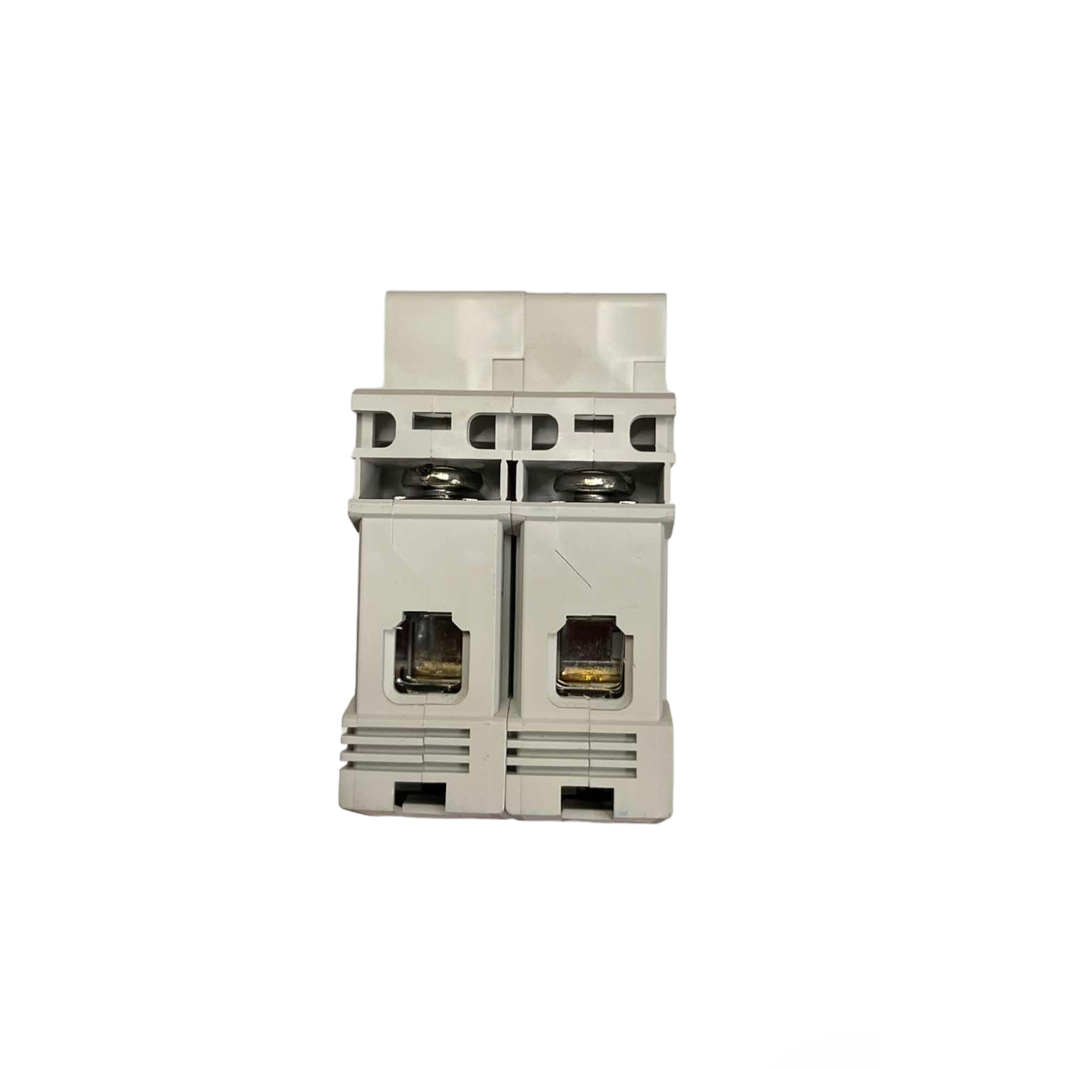 Two Ethernet wall plates with multiple ports on a white background