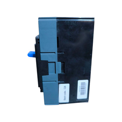 A dark gray and black electrical component or module with a small blue lever on the left side, shown against a plain white background.