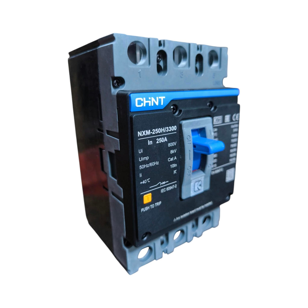 Chint 250A 3 Pole Industrial Circuit Breaker 3 Phase 250AF 75KAIC 220V 50kA 415V MCCB NXM-250H/3300/250A