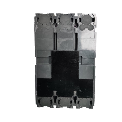 A black molded plastic electrical component or terminal block assembly, photographed from the front against a plain white background.