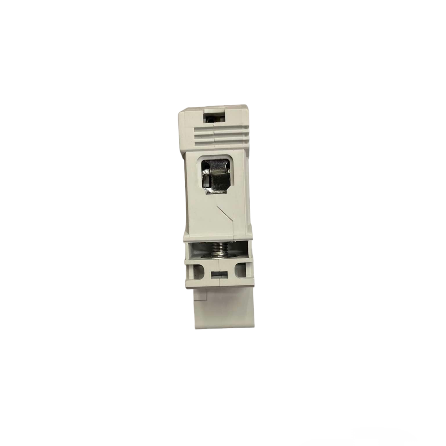 White electronic device with multiple ports on a white background