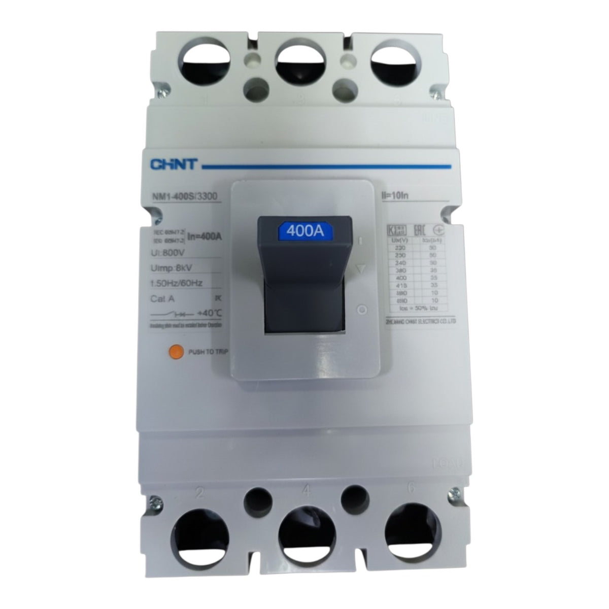 Chint 400A 3Pole  Industrial Circuit Breaker MCCB 50KIAC 220V 400AF Circuit Breaker NM1-400S/3300400A