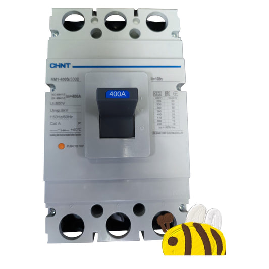 Chint 400A 3 Pole Industrial Circuit Breaker MCCB 50KAIC 250V NM1-400S/3300 400A