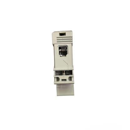 White electronic device with multiple ports on a white background