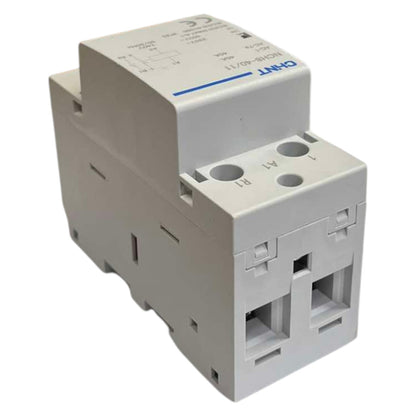 Electrical contactor on a white background