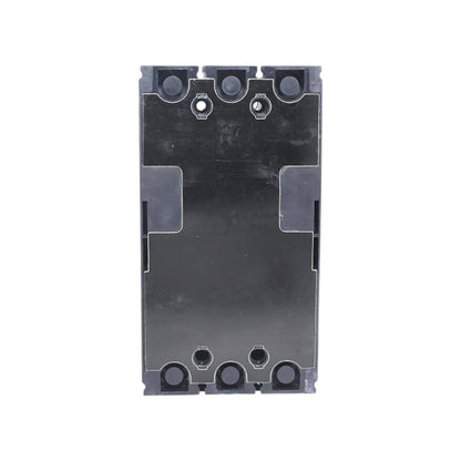 A black plastic electrical contactor or relay component with terminal holes, shown from the back against a plain white background.
