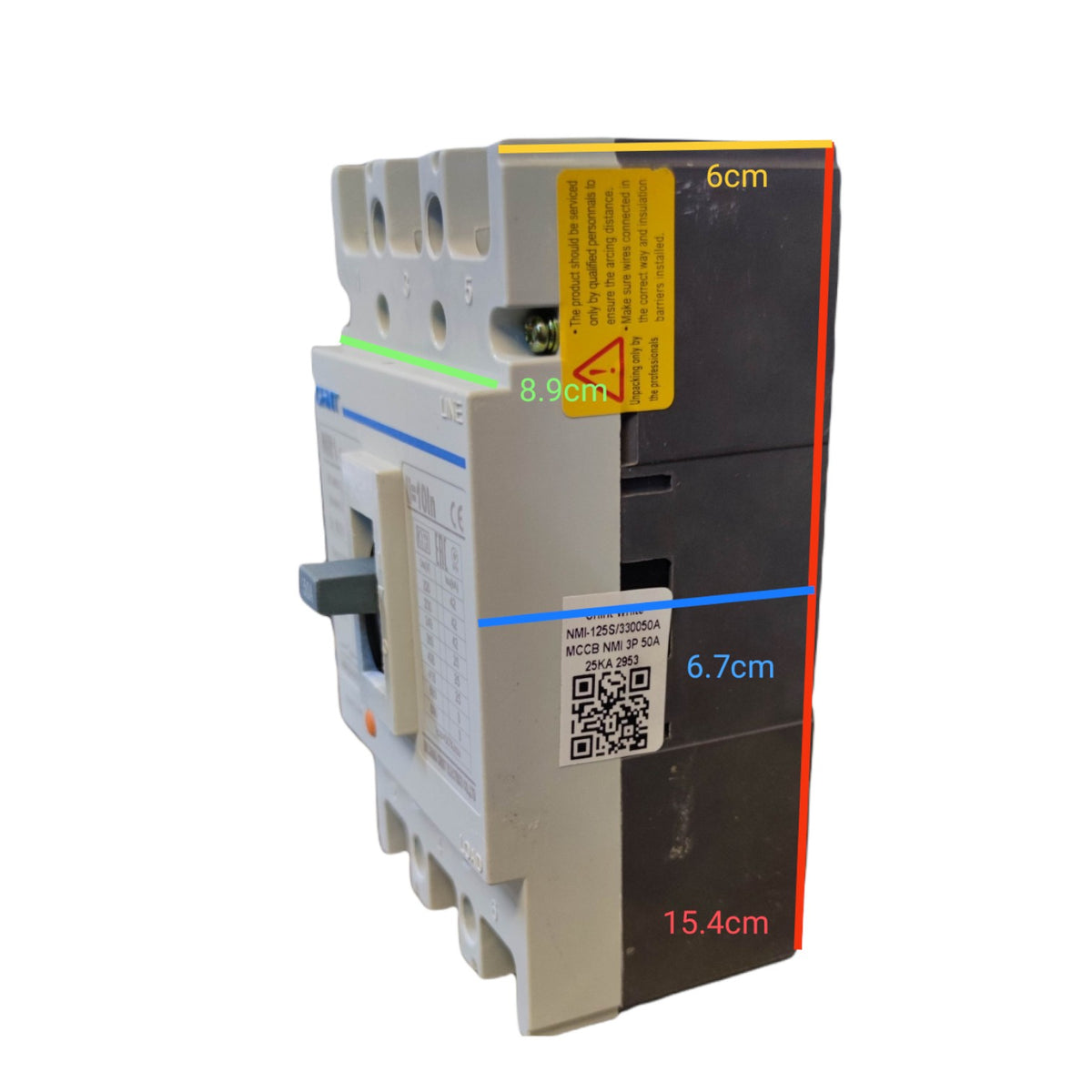 Chint 50A 3 Pole Industrial Circuit Breaker 3 Phase 125AF 25 KAIC 400VAC NM1-125S/3300/50A , Circuit Breakers