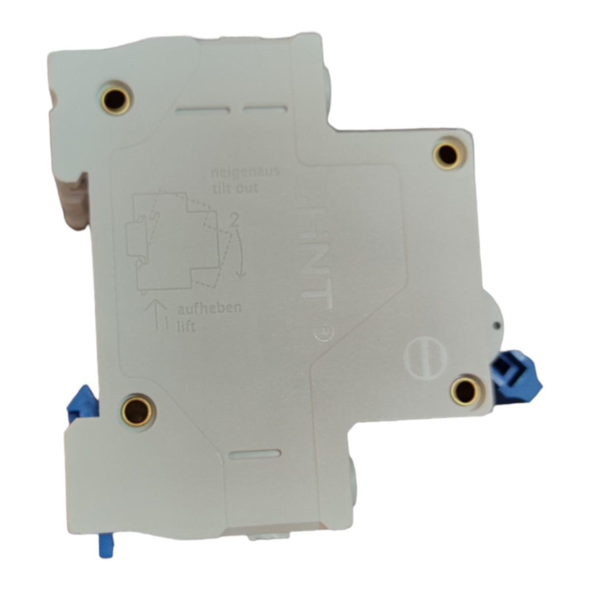 Electrical switch or circuit breaker on a white background