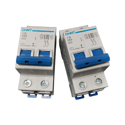 Chint 63A 2P 4.5KAIC 220V Miniature Circuit Breaker EB2PC634.5KA