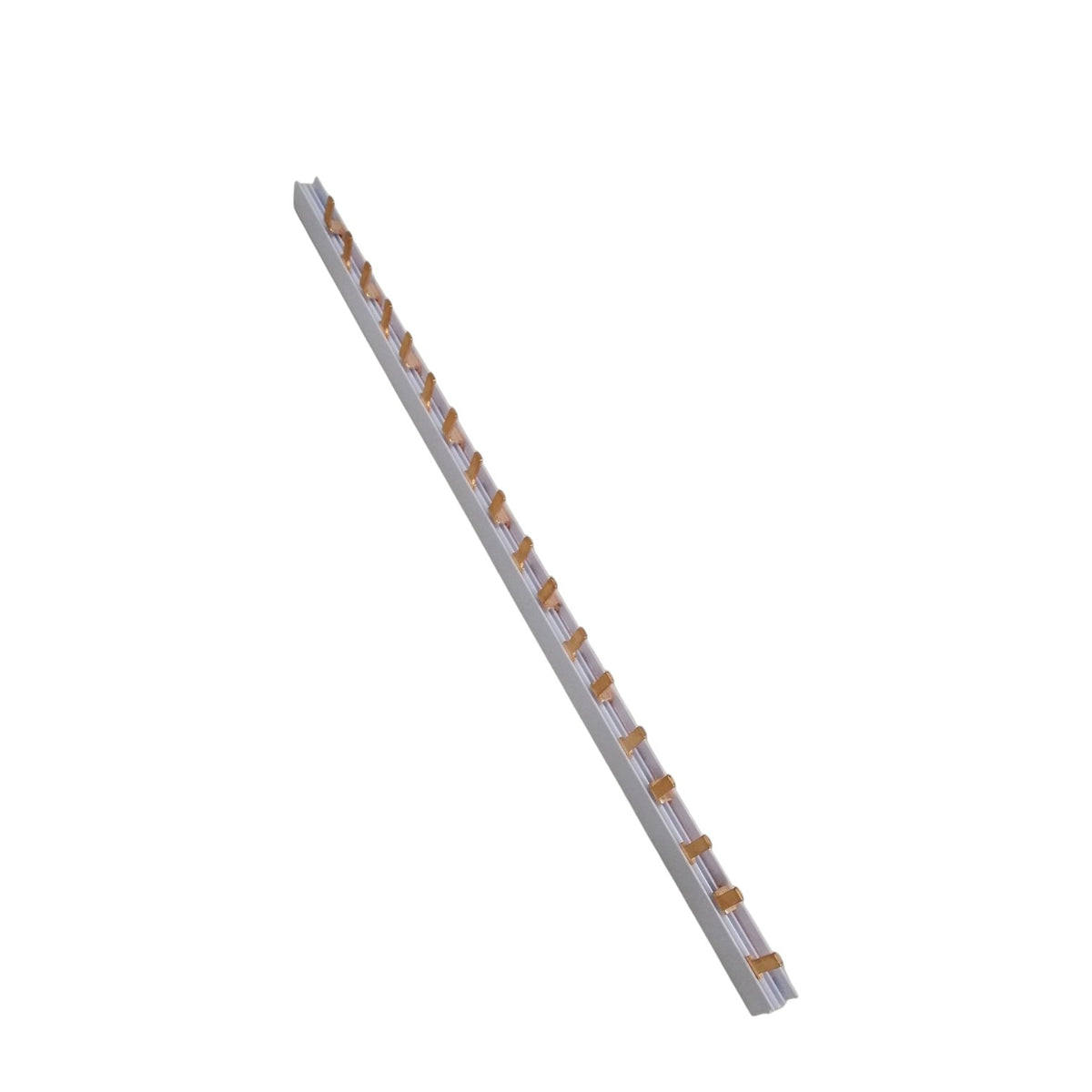 Black rubber squeegee blade on a white background