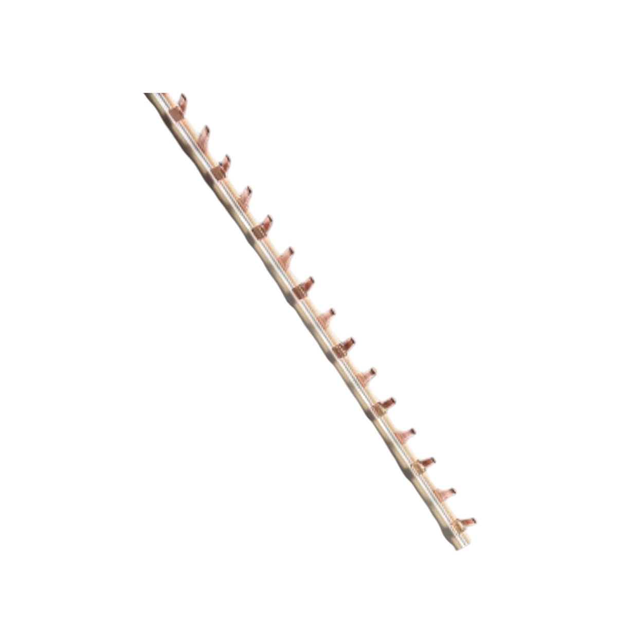 A long, narrow decorative strip featuring a repeating pattern of small reddish-brown flowers or buds attached to a light beige background, shown diagonally on a plain white background.