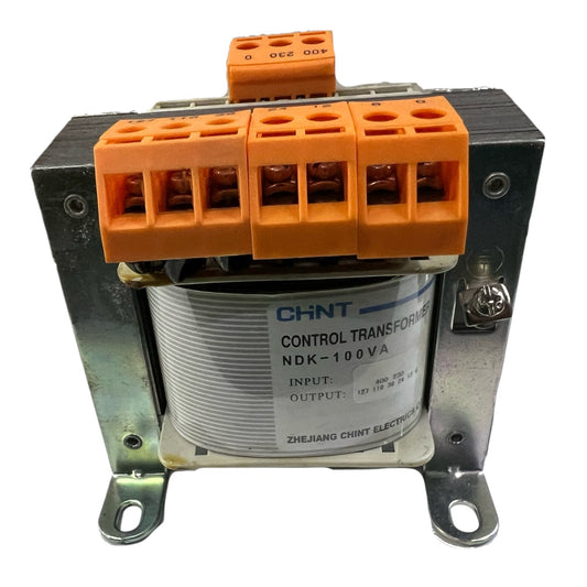 Chint Control Transformer 100VA NDK-100 Single Phase Input 400VAC/220V Output 6,12, 24, 36, 110, 127VAC - front view