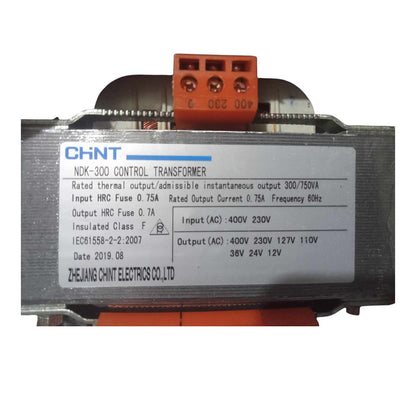 Chint Control Transformer Primary 400V/230V or 480V/240V Secondary 115/120,36,24,6V AC Available in 25VA to 3000VA