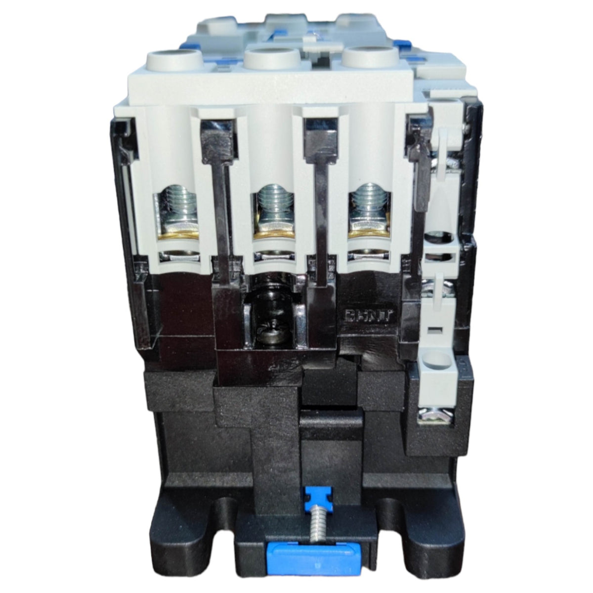 Electrical contactor on a white background