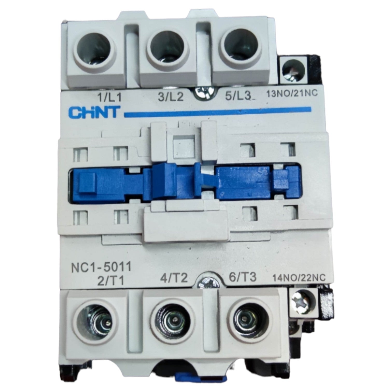 Chint electrical circuit breaker on a white background
